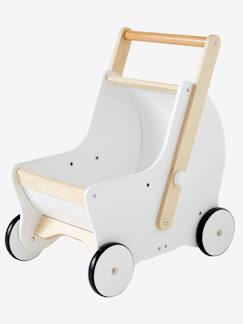 Spielzeug-Puppen-2-in-1 Puppen-Kinderwagen, Lauflernwagen Holz FSC®