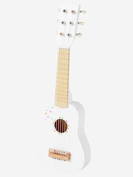 Holz-Gitarre für Kleinkinder FSC® hellbeige/pandafreunde+weiß/bunte dreiecken 7