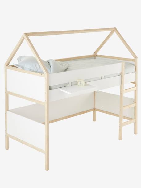 Kinderzimmer Hängeablage für Hochbett EVEREST grün+weiß 10