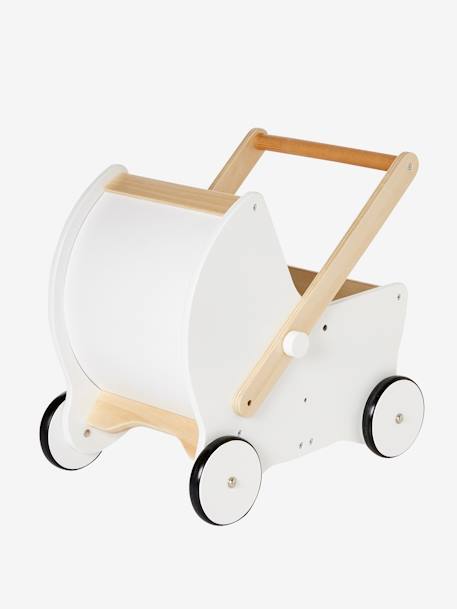 2-in-1 Puppen-Kinderwagen, Lauflernwagen Holz FSC® rosa/natur petite poesie+weiß/natur petite maison 13