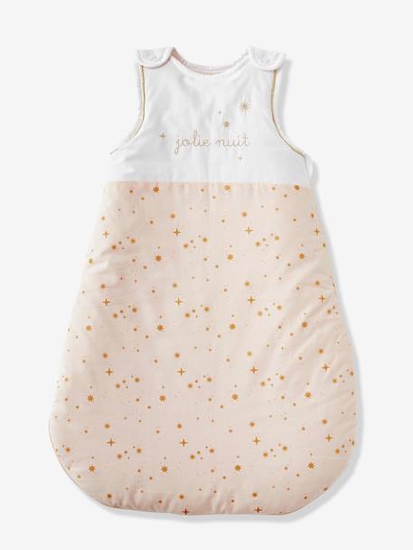 Ärmelloser Baby Schlafsack GUTE NACHT hellbeige bedruckt 2