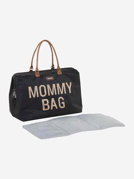 Große Wickeltasche MOMMY BAG CHILDHOME schwarz+wollweiß 3