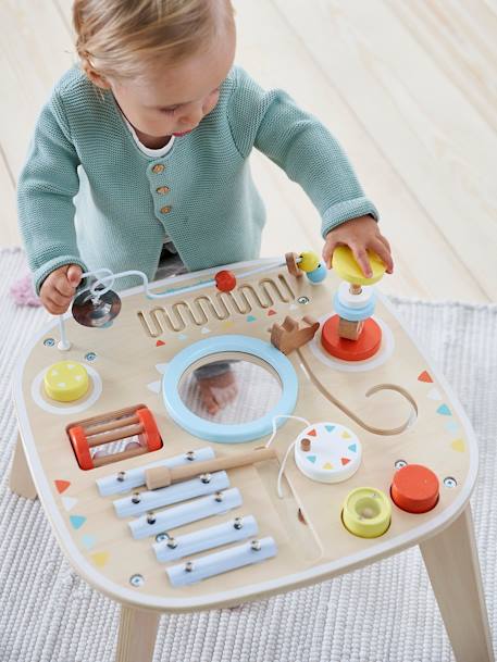 Baby Spieltisch mit Musikinstrumenten, Holz FSC® - natur/mehrfarbig - 1