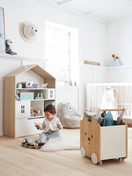 Kinder Schrank MAISON, Hausform - natur/weiß - 5