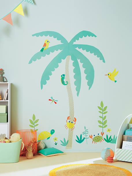 Kinderzimmer Wandsticker PALME mehrfarbig 1