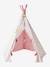 Kinder Spielzelt PETITE SIOUX, wendbares Tipi mit Holzstangen, FSC® rosa/wollweiß bedruckt 4