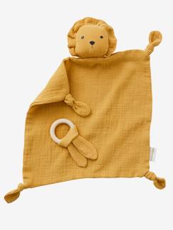 Baby Geschenk-Set: Schmusetuch & Greifling, personalisierbar -  - [numero-image]