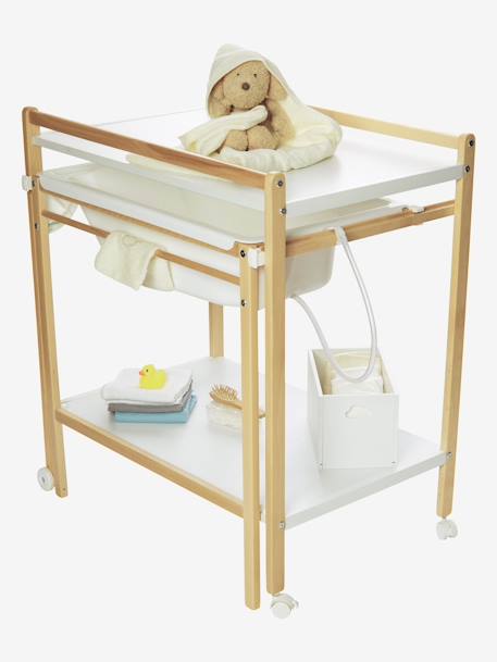 Babyzimmer Wickeltisch mit Badewanne MAGICTUB - natur/weiß+weiß - 1