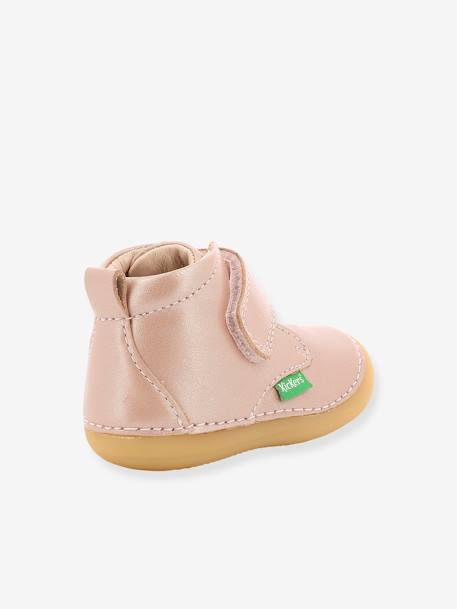 Mädchen Baby Lauflern-Boots SABIO KICKERS rosa bedruckt+rosa metallic 8