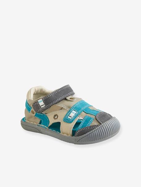 Jungen Sandalen mit Klettverschluss - grau - 1