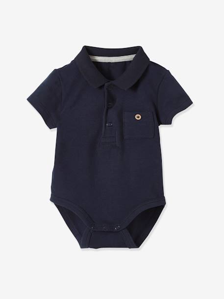 2er-Pack Baby Bodys für Neugeborene, Polokragen Oeko-Tex - hellblau+pack nachtblau - 9