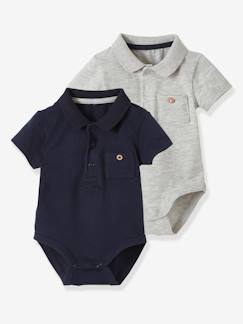 Babymode-Bodys-2er-Pack Baby Bodys für Neugeborene, Polokragen Oeko-Tex