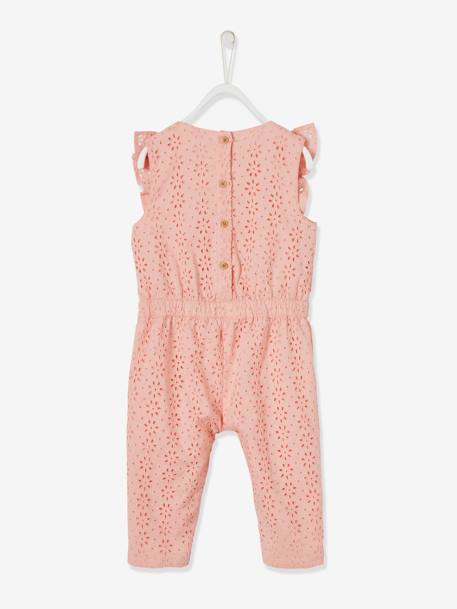 Mädchen Baby Overall, Lochstickerei - rosa - 2