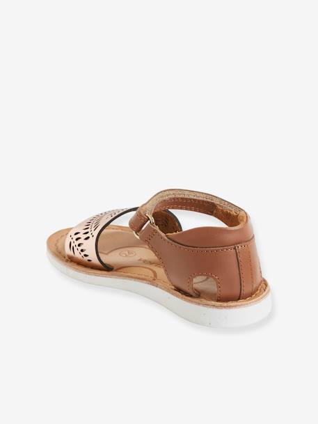 Mädchen Sandalen mit Anziehtrick braun 3