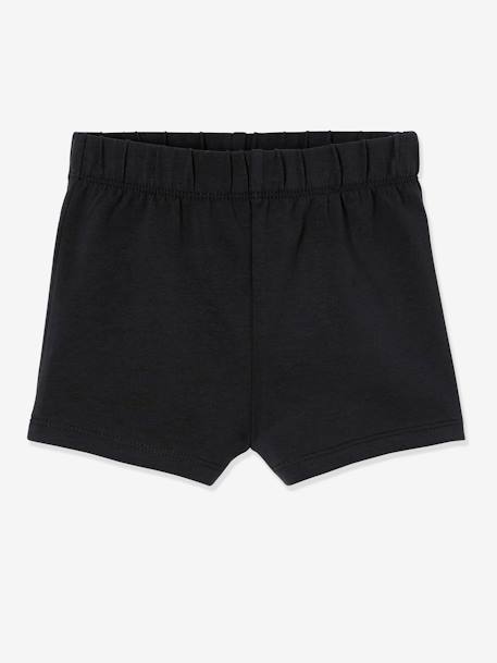 2er-Pack Mädchen Shortys Oeko-Tex grau meliert+schwarz+weiß+zartrosa 2