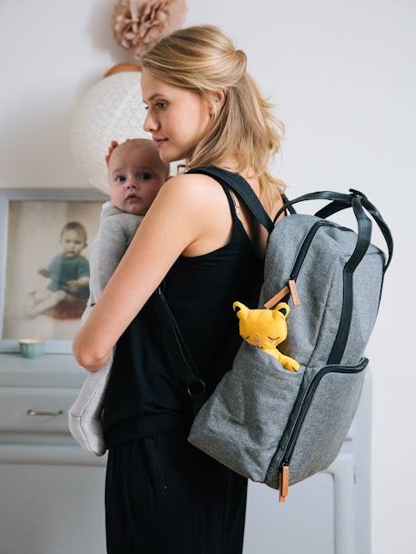 Wickelrucksack, Recycling-Polyester blau+grau 9