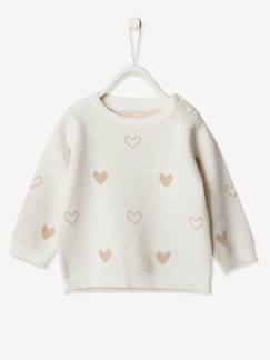 Babymode-Mädchen Baby Pullover, Jacquard-Herzen