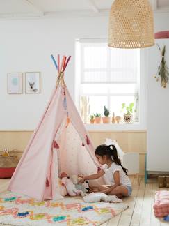 Kinder Spielzelt PETITE SIOUX, wendbares Tipi mit Holzstangen, FSC® -  - [numero-image]