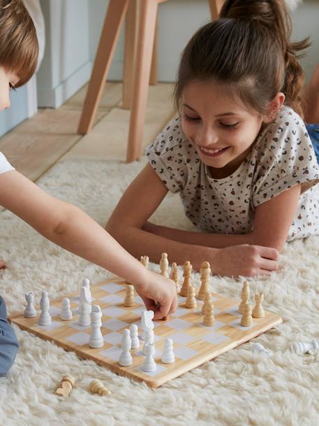 Kinder Schach-Spiel, Holz FSC® mehrfarbig 3