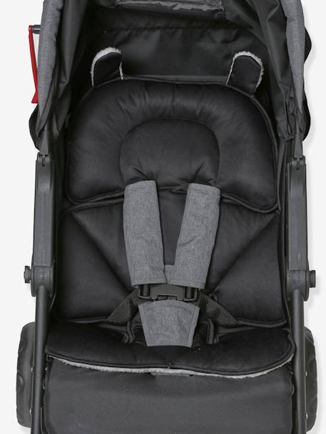 Kinderwagen Sitzverkleinerung Oeko-Tex wollweiß/schwarz 1