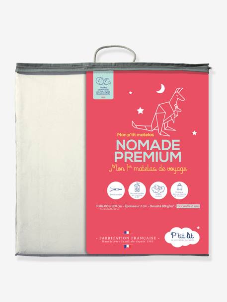 Faltbare Baby Matratze NOMADE P'TIT LIT, 60 x 120 cm - weiß - 1