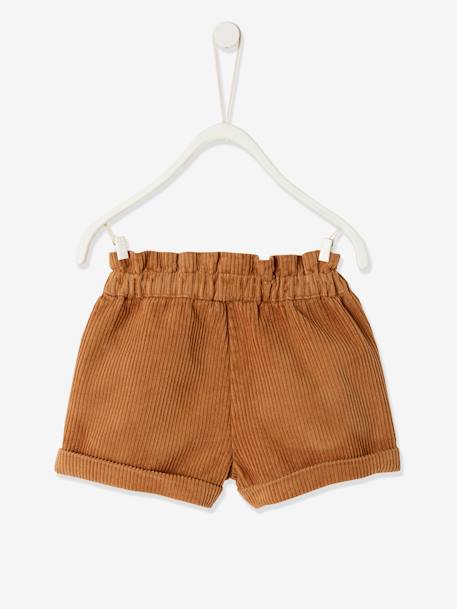 Mädchen Baby Cord-Shorts karamell+marine+pudrig rosa 4