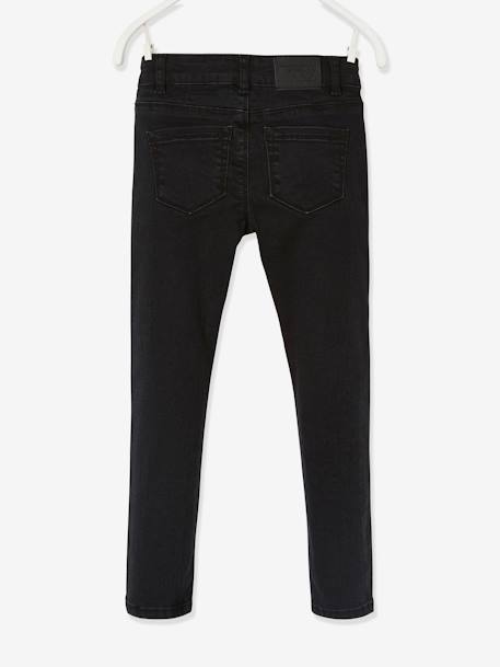 Mädchen Slim-Fit-Jeans WATERLESS, Hüftweite COMFORT Oeko-Tex, Bundweite verstellbar schwarz 4