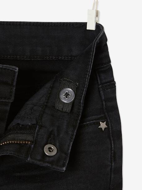 Mädchen Slim-Fit-Jeans WATERLESS, Hüftweite SLIM Oeko-Tex, Bundweite verstellbar schwarz 4