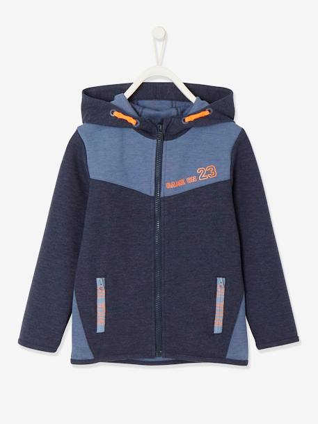 Jungen Kapuzenjacke, Funktionsmaterial blau 2