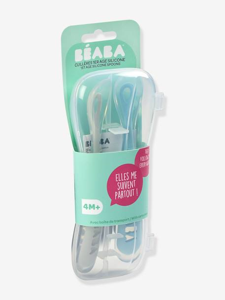 2er-Set Babylöffel BEABA blau/grau+rosa/grau 3