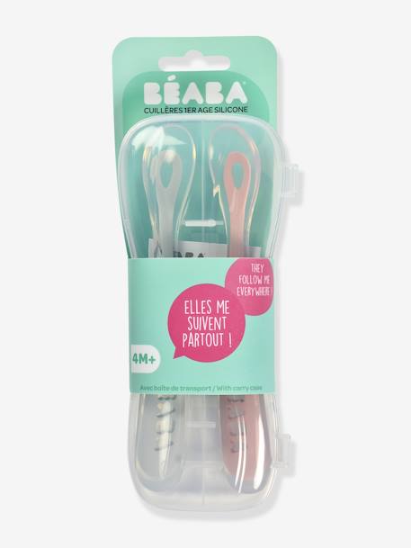 2er-Set Babylöffel BEABA blau/grau+rosa/grau 6