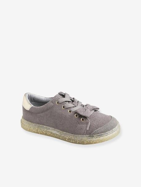 Mädchen Sneakers mit Glitzer-Sohle grau 3