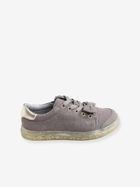 Mädchen Sneakers mit Glitzer-Sohle - grau - 5