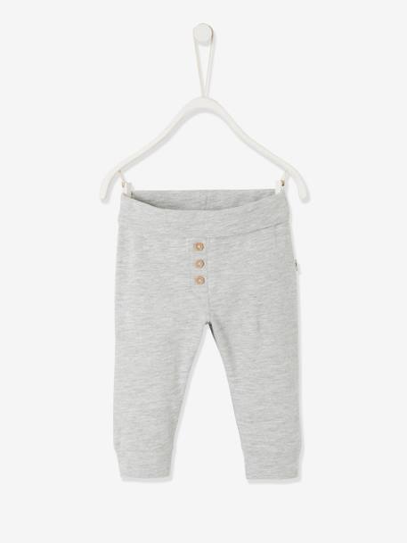 Bio-Kollektion: Baby Leggings hellgrau meliert 1