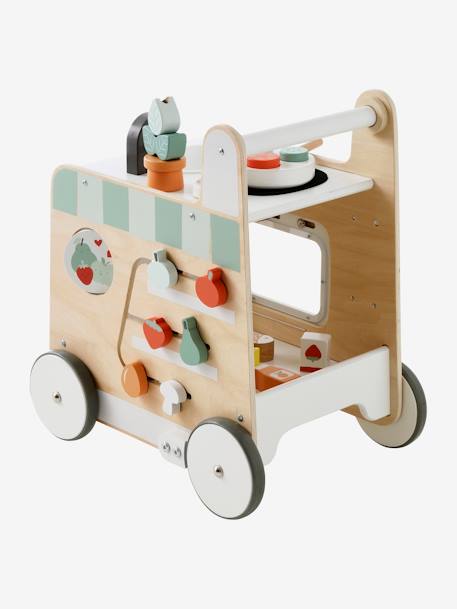 3-in-1-Lauflernwagen mit Spielküche FSC® natur/weiß 6