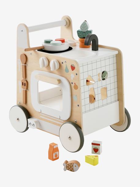 3-in-1-Lauflernwagen mit Spielküche FSC® natur/weiß 10