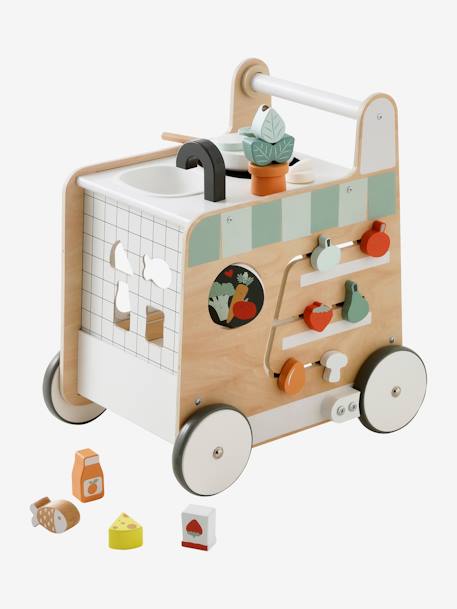 3-in-1-Lauflernwagen mit Spielküche FSC® natur/weiß 4