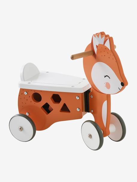 Rutschfahrzeug FUCHS mit Spielzeugkiste FSC® braun 3