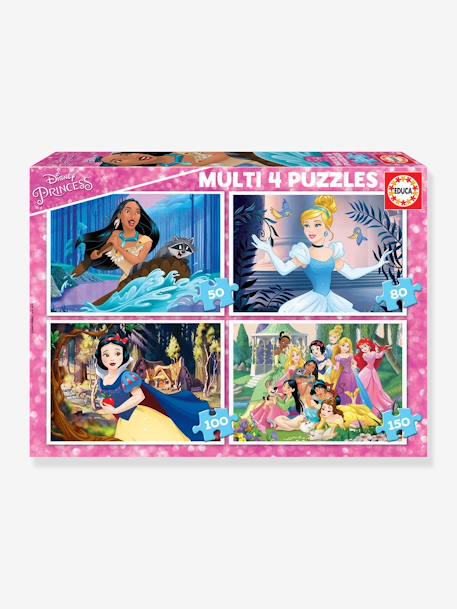 4er-Set Puzzles, 50-150 Teile Disney PRINZESSINNEN EDUCA mehrfarbig 1