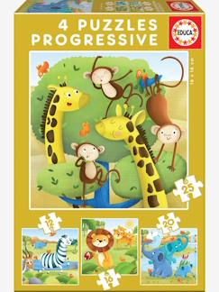 4er-Set Puzzles mit Wildtieren, 12-25 Teile EDUCA  [numero-image]