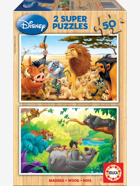 2er-Set Holzpuzzles, 50 Teile Disney Animals EDUCA mehrfarbig 1