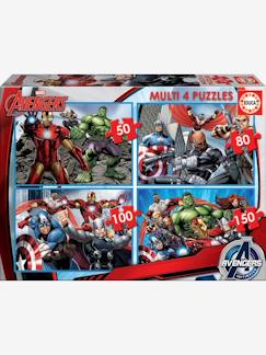 Spielzeug-Lernspielzeug-4er-Set Puzzles, 50-150 Teile MULTI 4 MARVEL AVENGERS EDUCA