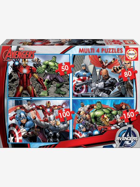 4er-Set Puzzles, 50-150 Teile MULTI 4 MARVEL AVENGERS EDUCA mehrfarbig 1