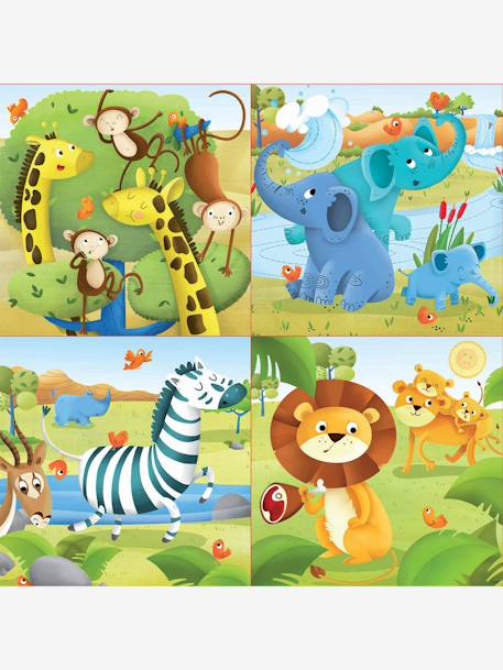 4er-Set Puzzles mit Wildtieren, 12-25 Teile EDUCA mehrfarbig 2