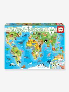 Puzzle mit Tier-Weltkarte, 150 Teile EDUCA  [numero-image]