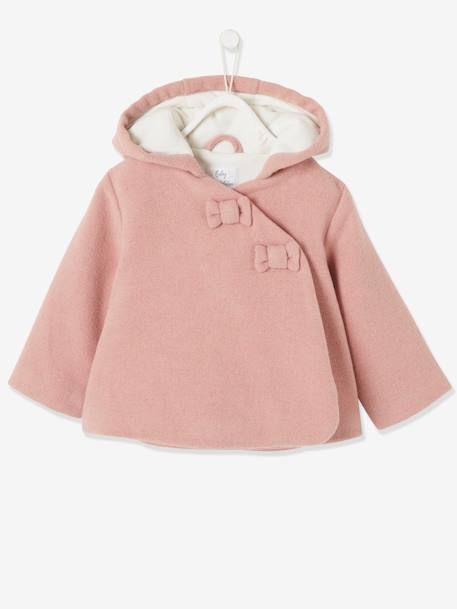 Mädchen Baby Winterjacke, Kapuze - altrosa - 1