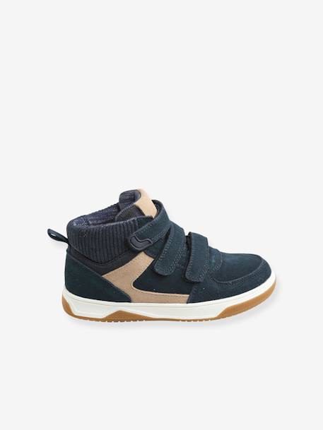 Hohe Jungen Sneakers mit Cord marine 2