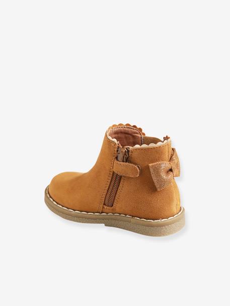 Mädchen Baby Boots mit Dehneinsatz - camelfarben - 3