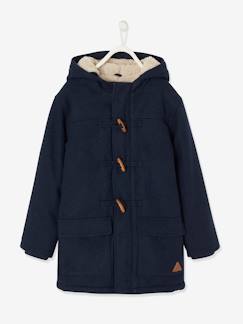 Jungenkleidung-Jungen Dufflecoat mit Teddyfleece-Futter