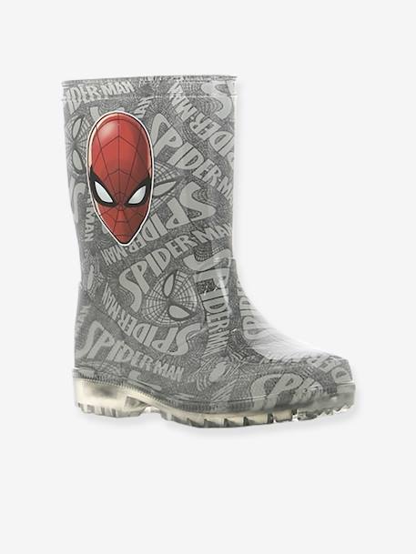 Kinder Gummistiefel, Leuchtsohle MARVEL SPIDERMAN hellgrau bedruckt 1